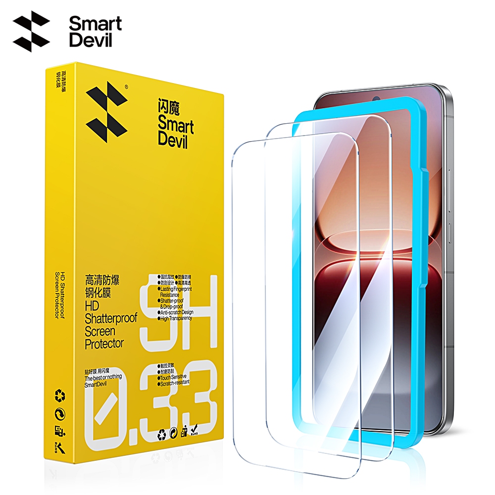 SmartDevil HD กระจกนิรภัยสําหรับ iQOO 15 Ultra/15T Double HD Clarity Ultra-Smooth Anti-Fingerprint ระเบิด Drop-Resistant