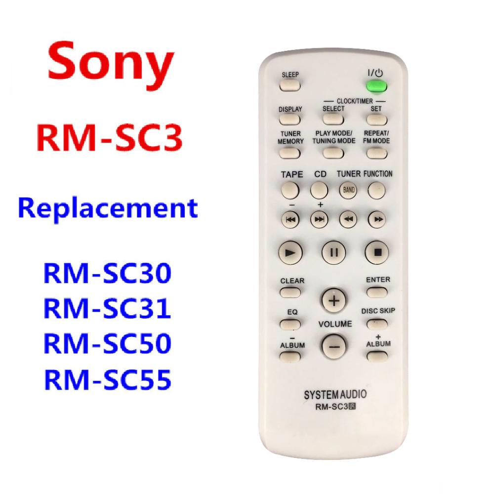 RM-SC3 ใหม่ระยะไกลสําหรับ RM-SC30 RM-SC50 สําหรับ SONY CD HIFI ระบบเสียง MHC-RG29 MHC-RG490S CMT-U1 