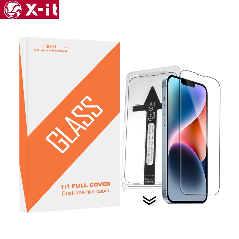 X-IT ป้องกันหน้าจอสําหรับ iPhone 17 17e11 12 13 14 15 16 16e Pro Max, กําจัดฝุ่นอัตโนมัติ 9H กระจกนิรภัย, ไม่มีฟอง, ความละเอียดสูงใส, ติดตั้งง่าย [ชุดจัดตําแหน่งอัตโนมัติ]