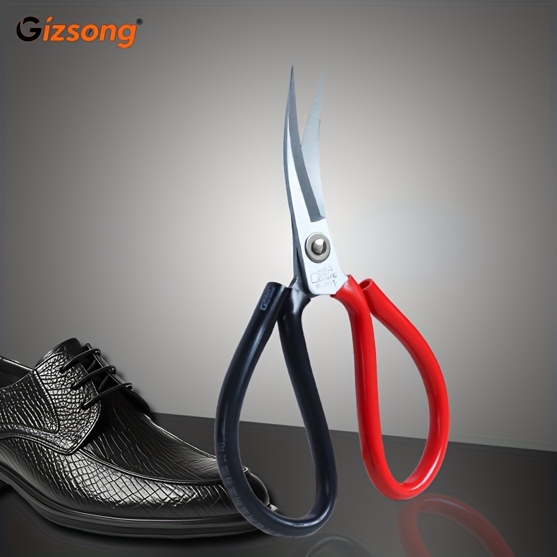 กรรไกรตัดหนัง Geesong Precision พร้อมด้ามจับยาง - การออกแบบสแตนเลสขนาดกะทัดรัดโค้งและหงาย