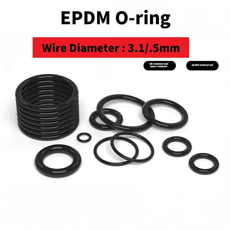 โอริงยาง EPDM เส้นผ่านศูนย์กลางลวดแหวนปิดผนึก EPDM 3.1/3.5mm
