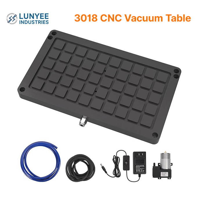 LUNYEE โต๊ะหนีบสูญญากาศ CNC สําหรับ CNC Series 3018 Pro Max, 3018 Pro Ultra ชุดโต๊ะดูดสําหรับแกะสลัก