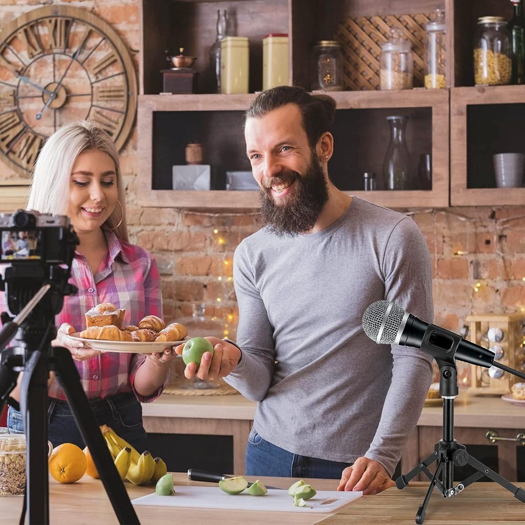 ขาตั้งไมโครโฟนโต๊ะ, Wanjason ขาตั้งกล้องพับได้แบบพกพาพร้อมที่ยึดคลิปไมโครโฟนตั้งโต๊ะแบบปรับได้สําหรั