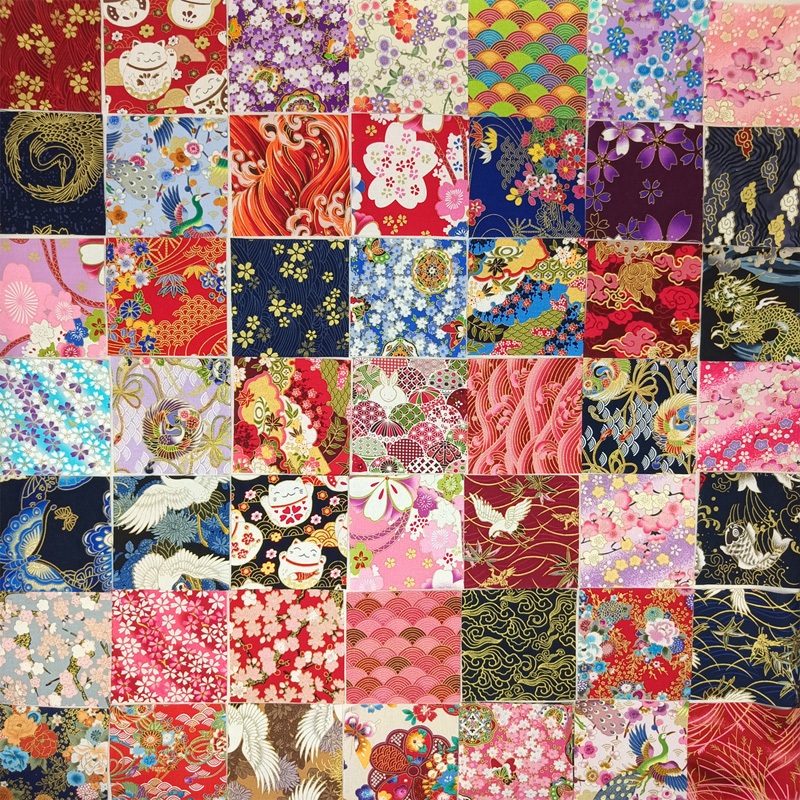 10*10 ซม.สไตล์ญี่ปุ่นผ้าฝ้ายสี่เหลี่ยมผ้า Bundle สําหรับ DIY Handmade Quilting Patchwork