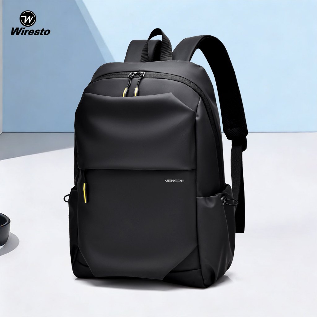 WIRESTO Men Laptop Backpack Waterproof Travel Business College Backpack Casual Anti Theft School Bag
