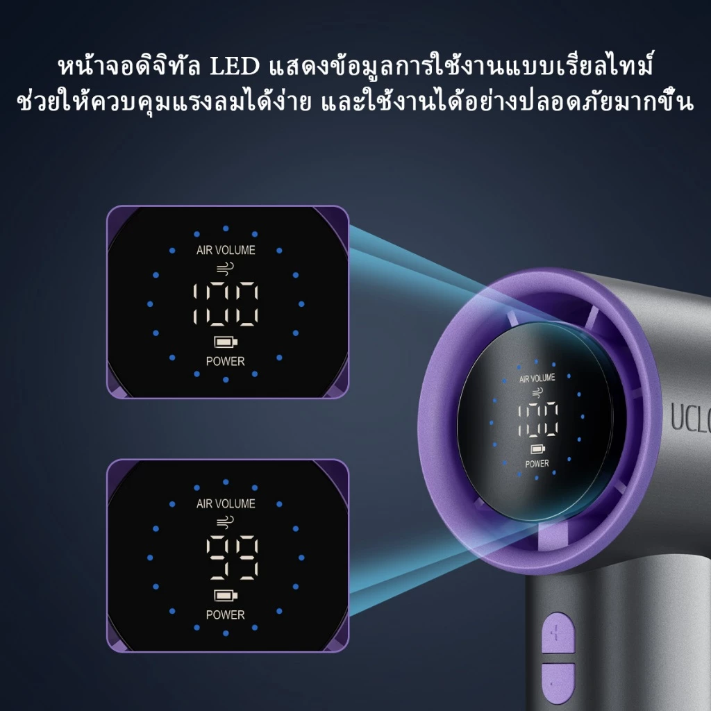 UCLOUDSOME พัดลมพกพาความเร็วสูง 5000mAh thumbnail 4