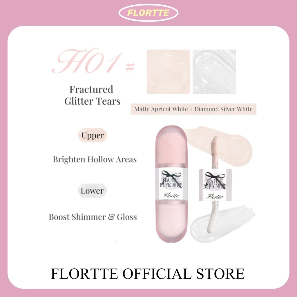 FLORTTE Glass Sea Series ปากกาเน้นข้อความเหลวระดับไฮเอนด์