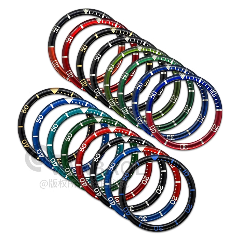 อุปกรณ์เสริมนาฬิกา ปรับให้เข้ากับ SKX007 Bezel Baffle Resin Flat Bottom Ring Mouth 38 * 31.5MM