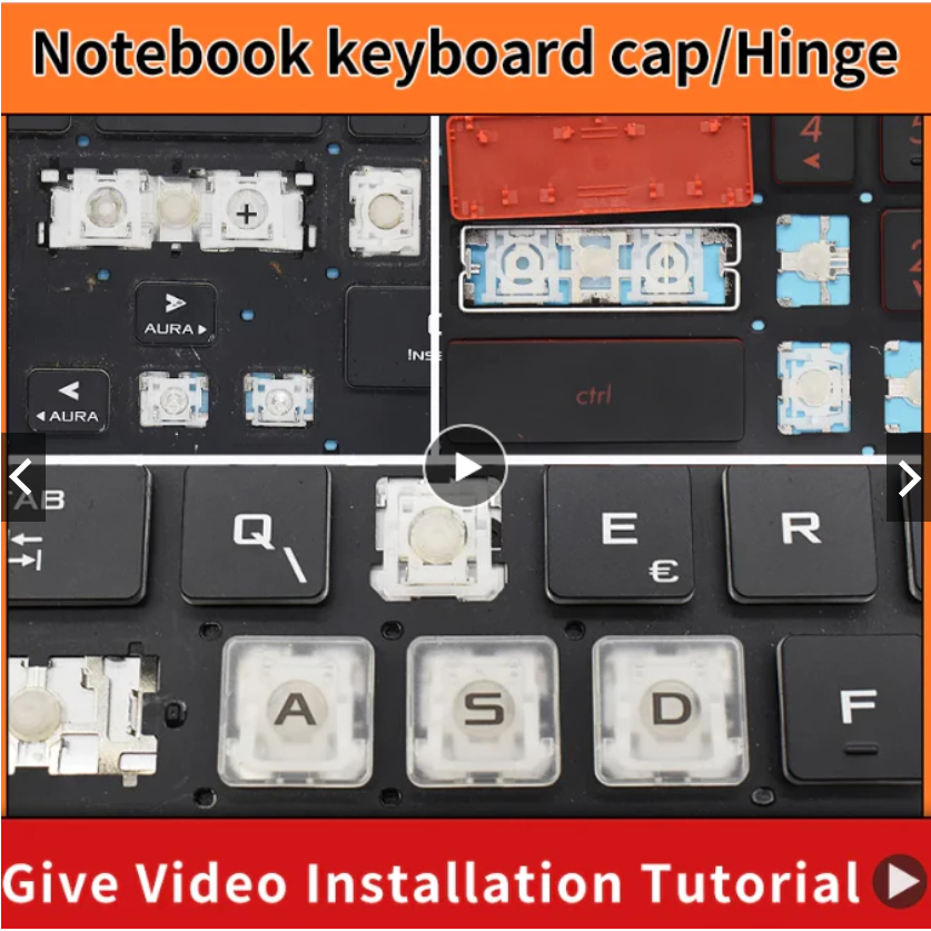 เปลี่ยน Keycap Key cap บานพับสําหรับ Asus ROG GL552 GL552VL GL552VW GL752 GL771 G551 GL551 backlit ค