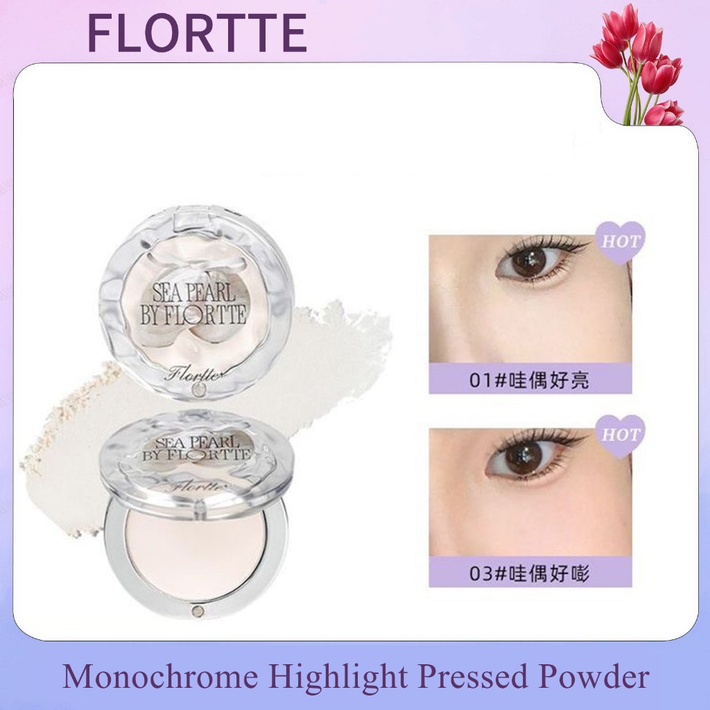 FLORTTE  "Sea Pearl" Monochrome Highlight Powder ครีมบํารุงผิวหน้า