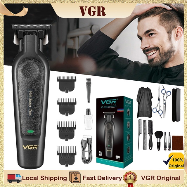 VGR Hair Trimmer Professional ตัดผมเครื่องไฟฟ้า T ใบมีดตัดผมไร้สายชาร์จผม Trimmer สําหรับชาย V-995