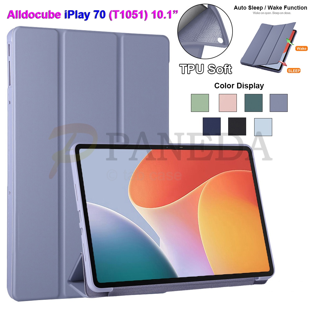 สําหรับ Alldocube iPlay 70 2025 10.1" T1051 แท็บเล็ตป้องกันกรณี Flip Stand PU ปกหนังบางปลอกซิลิโคนอ่อนนุ่ม