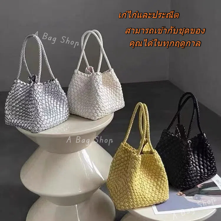 [Ready Stock] กระเป๋าถังทอแฟชั่นใหม่, กระเป๋าร่มชูชีพ, กระเป๋าถือออกแบบเฉพาะเฉพาะของผู้หญิงที่เรียบง่าย, สไตล์ความงามในเมือง