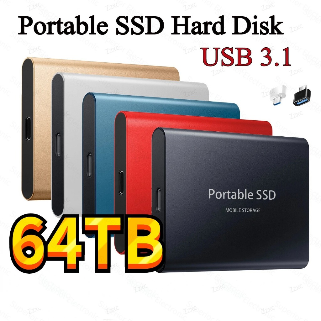แบบพกพา Ssd Type-C Usb 3.1 60tb 30tb 16tb 8tb Ssd ฮาร์ดไดรฟ์ 4tb ภายนอก Ssd M.2 สําหรับ Lap โต๊ะ Ssd