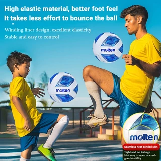 ⚽คุณภาพสูง ของแท้ 100%⚽Molten ลูกฟุตบอล หนังPU ฟุตบอล ลูกฟุตซอล โกลฟุตบอลเบอร์ 5 แถมฟรี ตาข่ายใส่ เข็มสูบ ป้องกันระเบิด กันสึกหรอ ป้องกันสิ่งสกปรก football SoccerBall