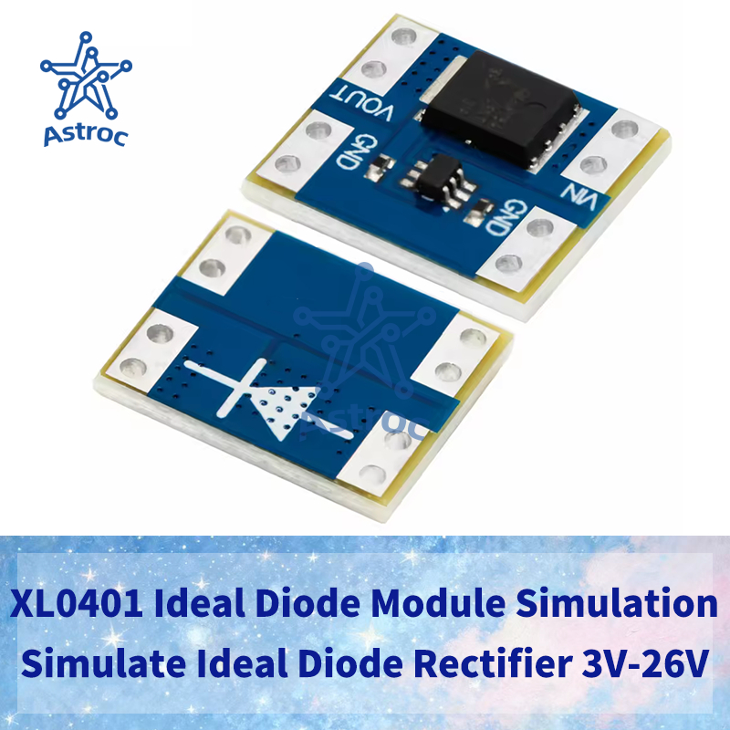 1-5pcs XL0401 Ideal Diode โมดูลจําลอง Ideal Diode Rectifier 3V-26V 5.5mΩ ความต้านทานภายในต่ํา MOS Bo