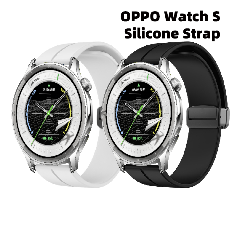 สําหรับ OPPO Watch S ซิลิโคนแม่เหล็กพับสายคล้องคอ
