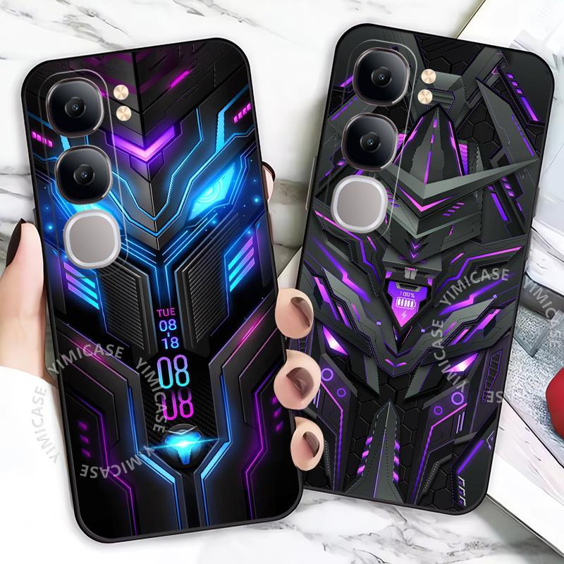 สําหรับ VIVO Y21D Y31 Y19S Y200 4G 5G V2419 V2521 S1 T1 PRO Y91 Y91C ดอกไม้ sci-fi mecha โทรศัพท์นุ่มกรณี