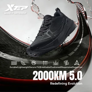 XTEP 2000KM 5.0 รองเท้าวิ่งผู้ชายกันกระแทก Rebound Shock Absorption น้ําหนักเบา Stable ผู้หญิงกีฬารองเท้า