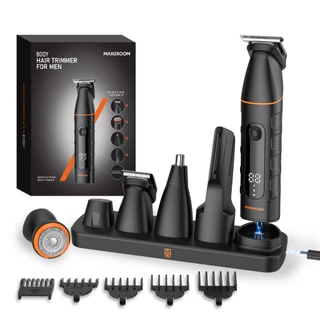 MAXGROOM All-in-One Body & Pubic Hair Trimmer เครื่องโกนผู้ชาย 5IN1 เครื่องโกนไฟฟ้า เครื่องเล็ม โกนขนน้องชาย กำจัดขน ตัดแต่งขนทั่วร่างกาย บริเวณที่บอบบาง กันน้ำ IPX7 หน้าจอ LED ชาร์จ USB ของขวัญผู้ชาย