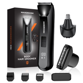 Maxgroom3-in-1 Body Hair Trimmer, เครื่องโกนหนวดผู้ชาย, กันน…