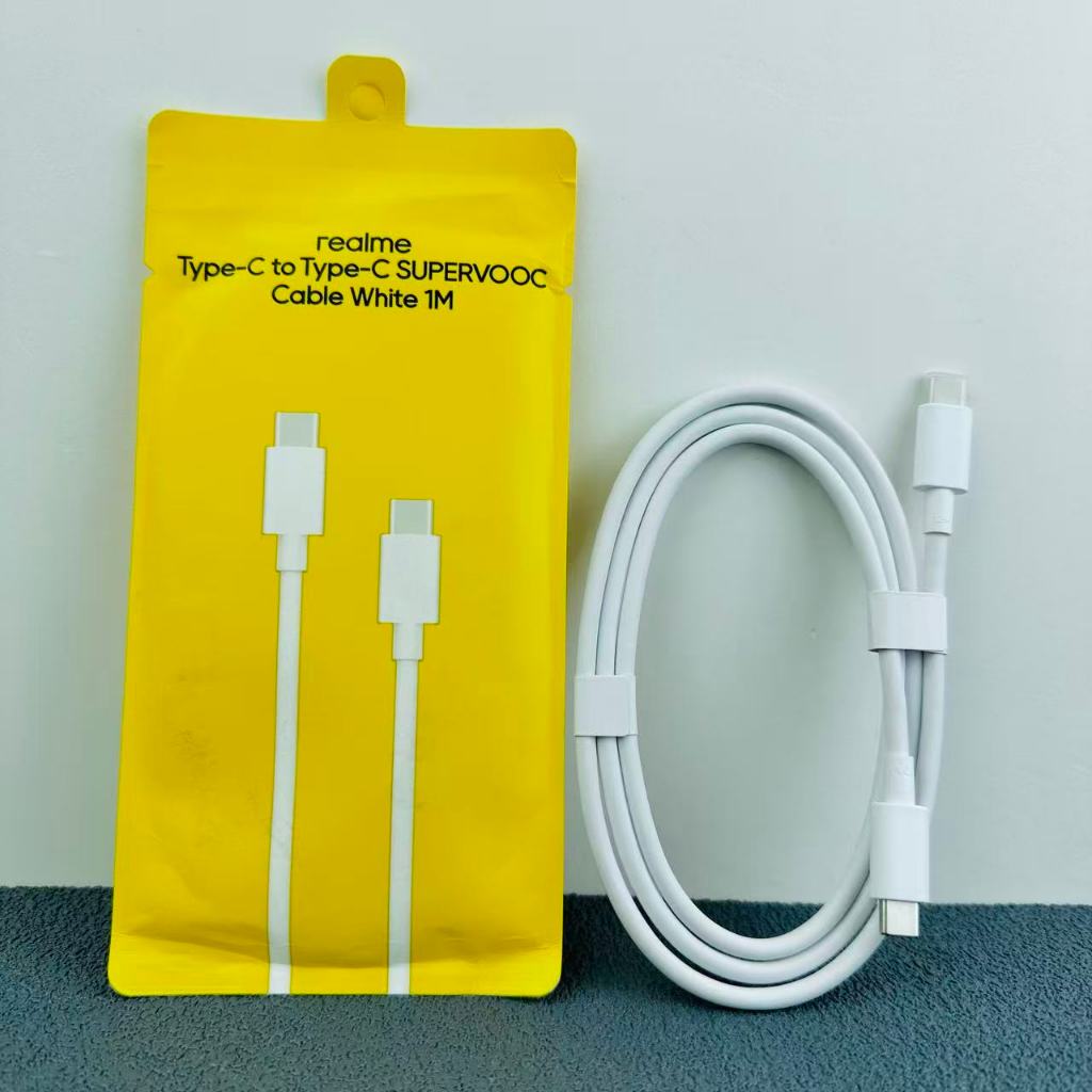 Original Realme 240W 150W 120W 100W SuperVOOC 10A สาย USB C USB C Super Fast ชาร์จสายไฟ 1M สําหรับ R