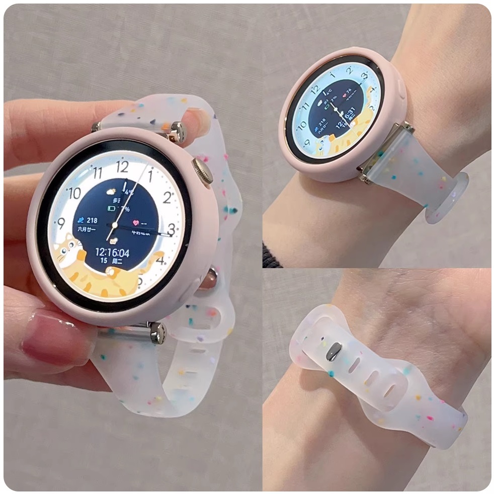 Jelly color Strap+Case For Huawei Watch GT 6 สาย Huawei Watch GT 5 Case / Huawei Watch Gt 4 สาย Huaw