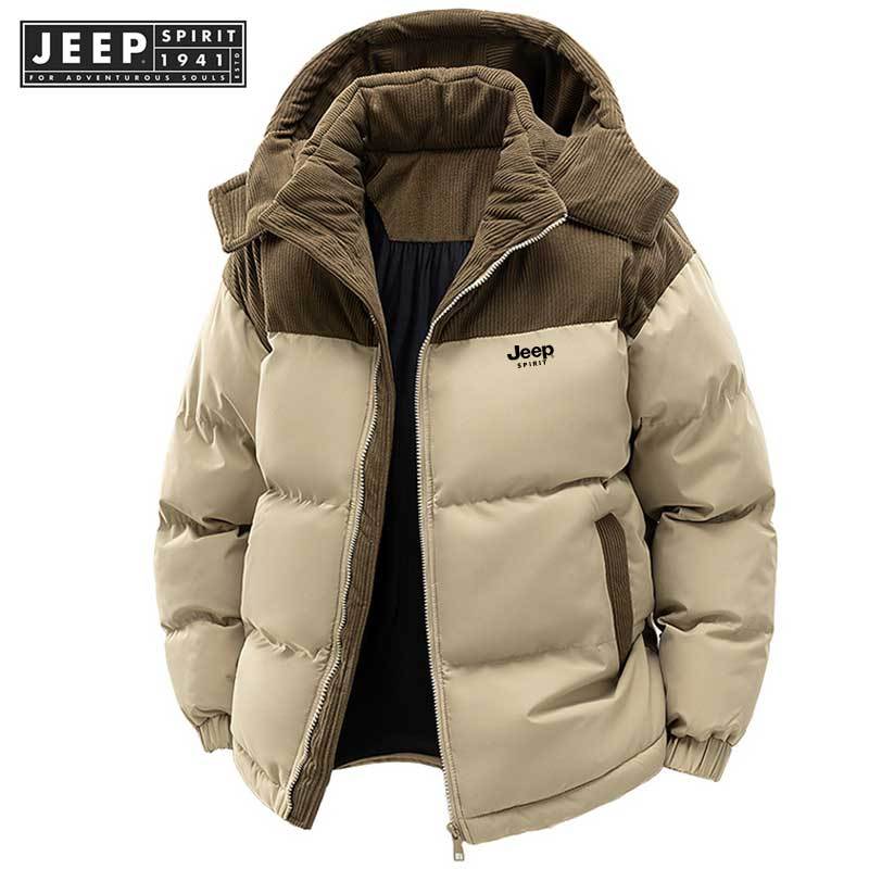 JEEP SPIRIT แจ็คเก็ตผ้าฝ้ายหนา สำหรับคนวัยทำงาน สวมใส่ได้ในฤดูหนาว