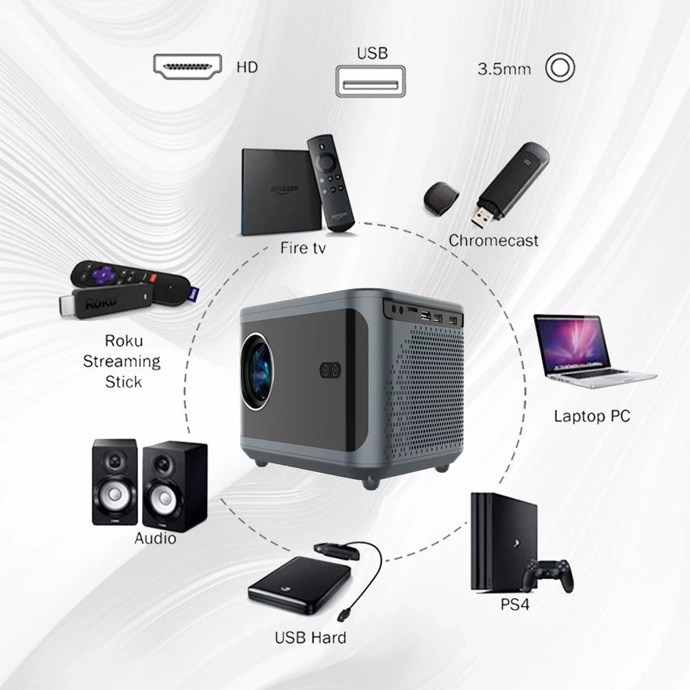 โปรเจคเตอร์ JY540 Ultra HD  คุณสมบัติ Wi-Fi 6 และ Bluetooth 5  โปรเจคเตอร์โฮมเธียเตอร์  โปรเจคเตอร์ 4K 1080P  ระบบ Android 13.0 ในตัว  รองรับ YouTube thumbnail 9