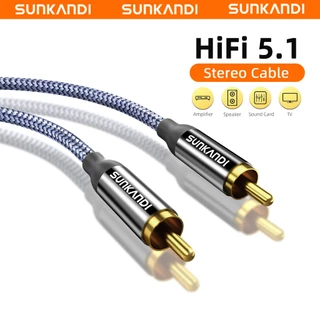 SUNKANDI สายซับวูฟเฟอร์ RCA เป็น RCA คุณภาพเสียงความเที่ยงตรงสูงสายสัญญาณเสียงสําหรับการ์ดเสียงทีวี