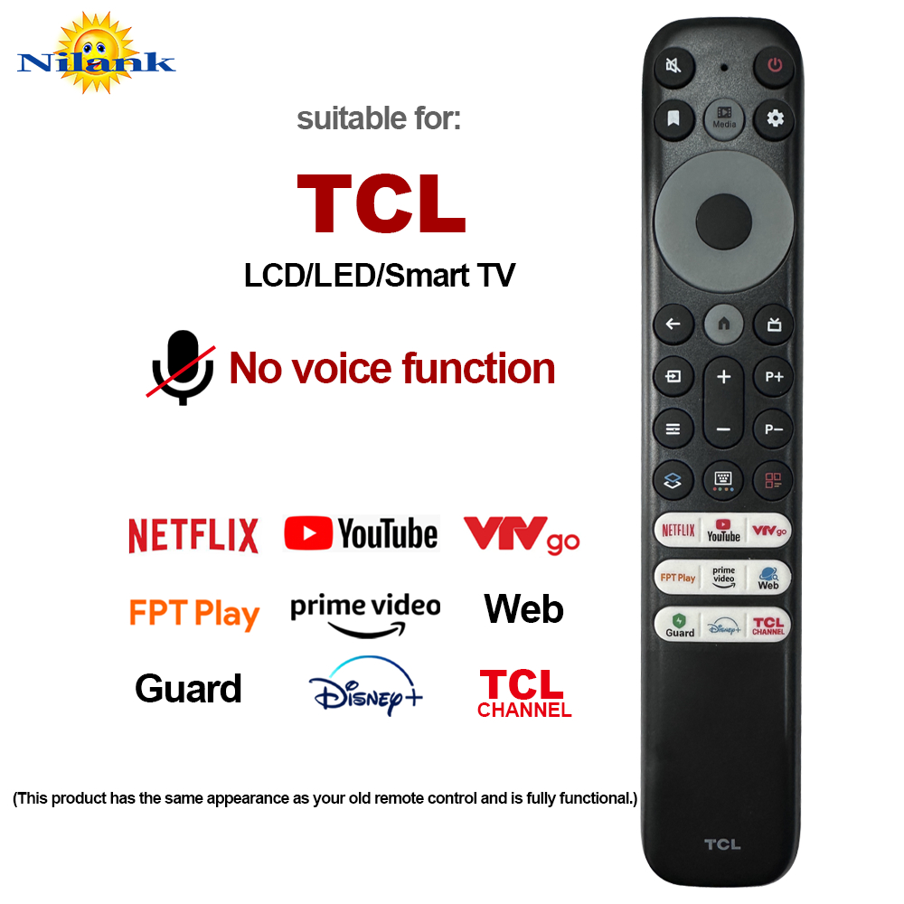 NiLANK Remote รีโมททีวี TCL ของแท้ - สำหรับรีโมททีวีสมาร์ท LCD TCL