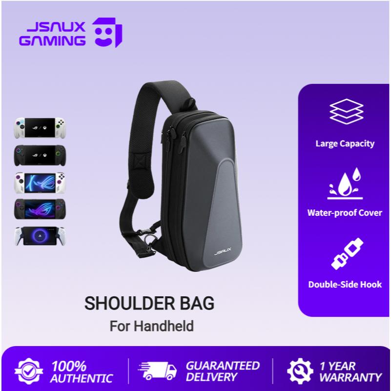 JSAUX  Sling Bag กระเป๋าสะพายสําหรับ Steam Deck (OLED)/Nintendo Switch 2 Carrying Case/ROG Ally X/ROG Ally/ROG Xbox Ally/ROG Xbox Ally X/PS5 Portal กระเป๋าถือพร้อมเปลือกแข็งEVA Shoulder Bag for HandheldBG0105X