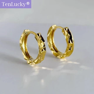 TenLucky ต่างหูน้ําแข็งผู้หญิงแฟชั่น 916 ต่างหูทองสําหรับผู้หญิงของขวัญ