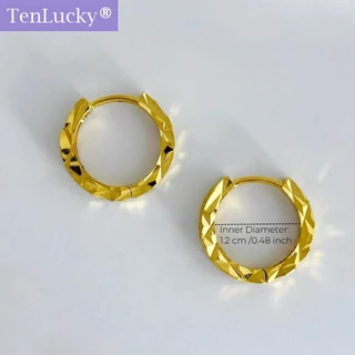 TenLucky ต่างหูน้ําแข็งผู้หญิงแฟชั่น 916 ต่างหูทองสําหรับผู้หญิงของขวัญ