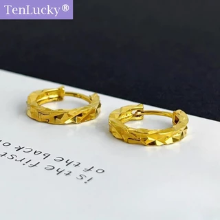 TenLucky ต่างหูน้ําแข็งผู้หญิงแฟชั่น 916 ต่างหูทองสําหรับผู้หญิงของขวัญ
