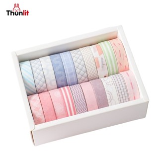 Thunlit Washi เทปชุด 20 ม้วนของขวัญกล่องตกแต่งเทปกาว DIY สติ…