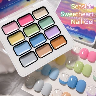 XEIJAYI Island Sweetheart Series 12 สีชุดสี Macaron เหมาะสําหรับร้านทําเล็บและครอบครัว DIY