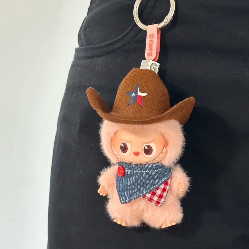 Western Cowboy Outfit Mini LABUBU 4.0 Heart's Secret Series American Vintage Cowboy Set 10cm Doll Cl