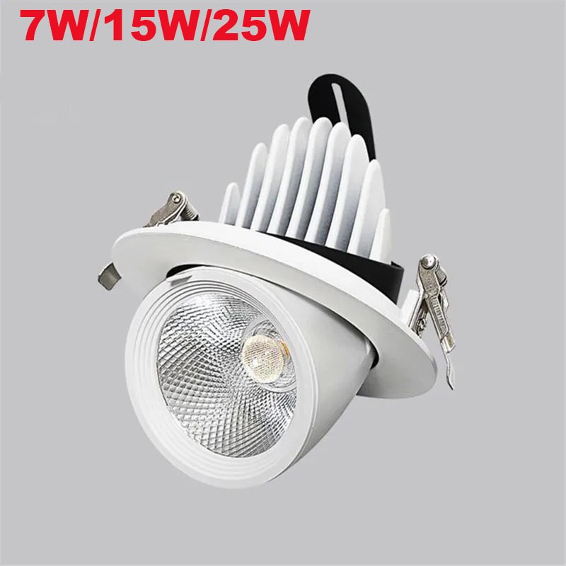 ดาวน์ไลท์ Led แบบพับเก็บได้ 7W 15w 35W AC220V ไฟเพดานหมุนได้ 360 องศา ราคาถูก Shopee Lazada