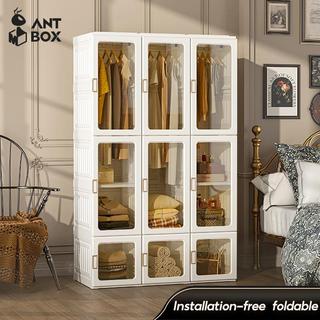 ANTBOX portable wardrobe, 6-15 compartments available, no installation required, modern style, sturdy and durable, large capacity, foldable, easy to store.