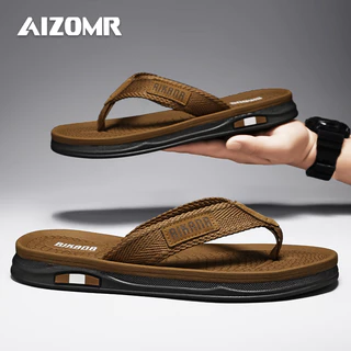 AIZOMR รองเท้าแตะผู้ชาย สไตล์ลําลอง กันลื่น ทนต่อการสึกหรอ ดีไซน์ดั้งเดิม เหมาะกับชายหาด และกิจกรรมกลางแจ้ง รุ่น A2167