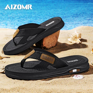 AIZOMR รองเท้าแตะผู้ชาย สไตล์ลําลอง กันลื่น ทนต่อการสึกหรอ ดีไซน์ดั้งเดิม เหมาะกับชายหาด และกิจกรรมกลางแจ้ง รุ่น A2167