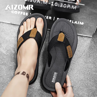 AIZOMR รองเท้าแตะผู้ชาย สไตล์ลําลอง กันลื่น ทนต่อการสึกหรอ ดีไซน์ดั้งเดิม เหมาะกับชายหาด และกิจกรรมกลางแจ้ง รุ่น A2167