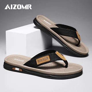 AIZOMR รองเท้าแตะผู้ชาย สไตล์ลําลอง กันลื่น ทนต่อการสึกหรอ ดีไซน์ดั้งเดิม เหมาะกับชายหาด และกิจกรรมกลางแจ้ง รุ่น A2167