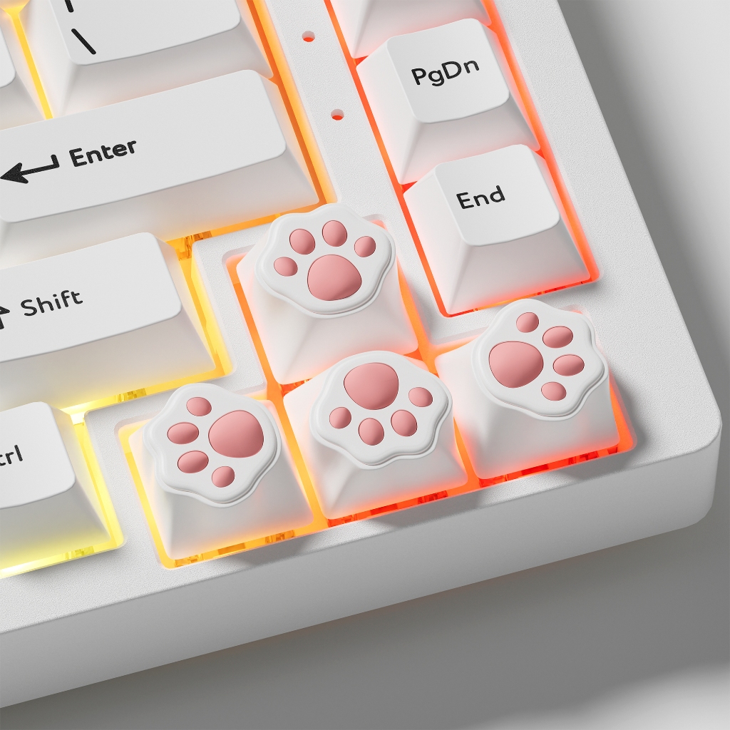 XVX Cat Claw keycaps 4 ชิ้น/เซ็ต DIY เข้ากันได้กับคีย์บอร์ดเครื่องกลสวิตช์ MX ทั้งหมด