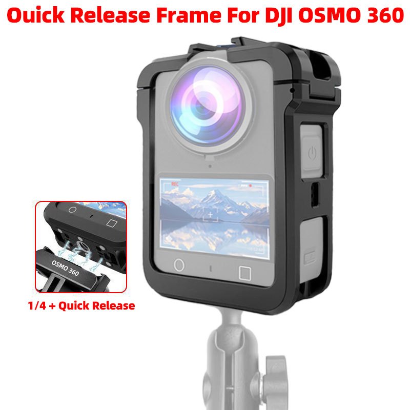 โครงกรงกระต่าย อุปกรณ์เสริมสำหรับกล้อง DJI OSMO 360 Panoramic Camera เคส ABS อเนกประสงค์สำหรับป้องกันเพิ่มเติม Frame Cage