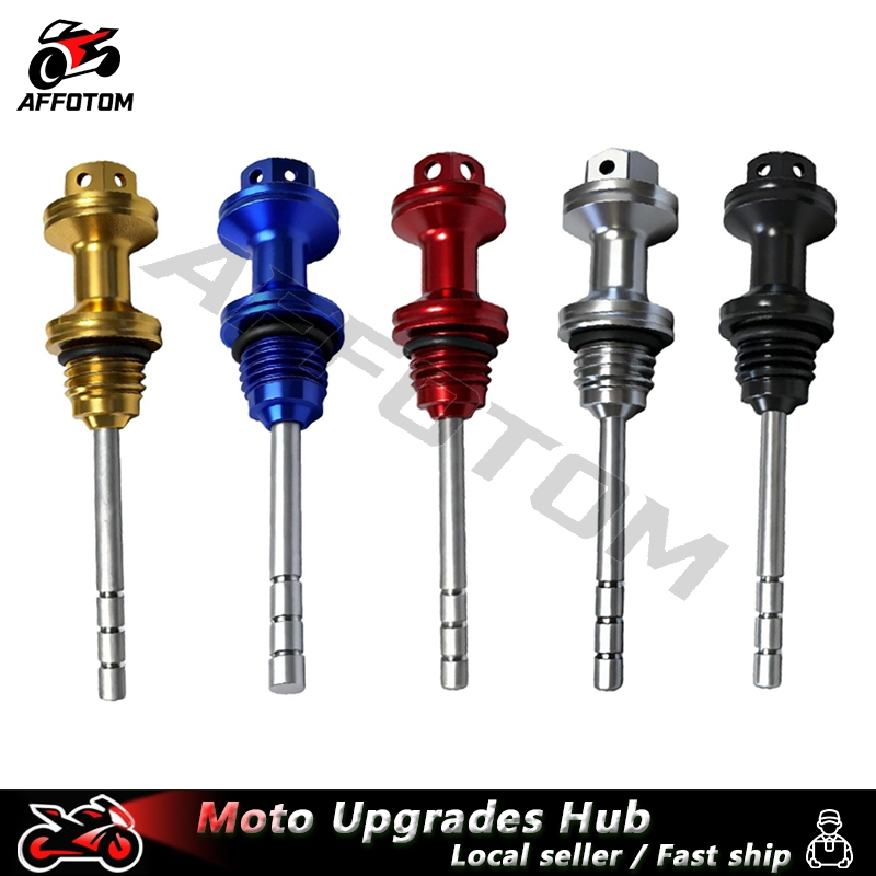 AFFOTOM CNC อลูมิเนียมรถจักรยานยนต์ Dipstick ทั่วไป Fit หลายสีสําหรับ DURABLE สวมใส่