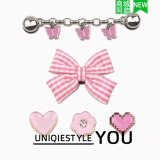 2026 สไตล์ใหม่รองเท้าดอกไม้รูอุปกรณ์เสริมรองเท้าสีชมพูซีรีส์…