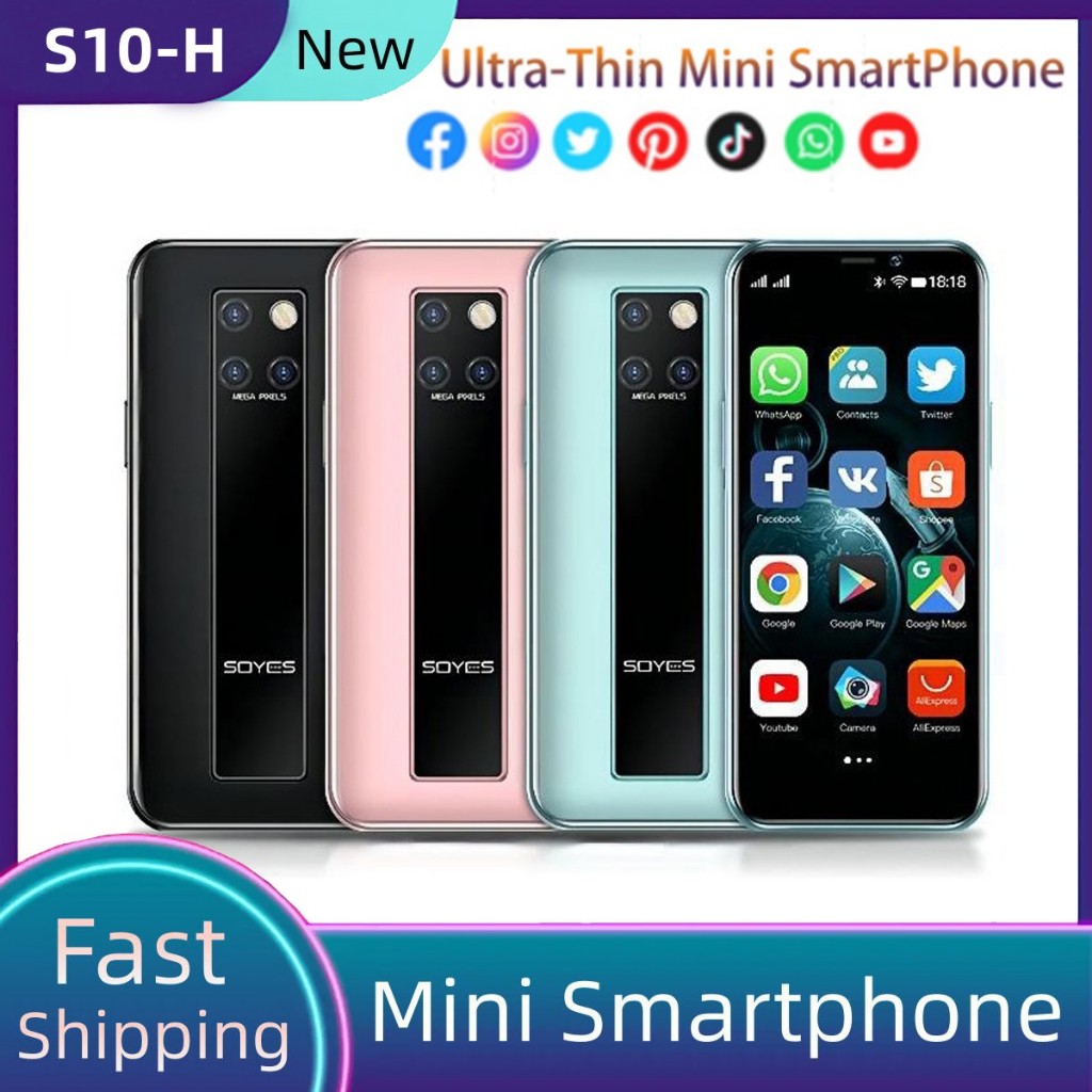 Ultra-Thin 4G Mini SmartPhone Soyes S10-H 3GB RAM 64GB ROM Android 9.0 Dual Card 4G นักเรียนโทรศัพท์