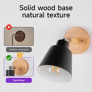 LED ไฟติดผนัง หลอดไฟ E27 เปลี่ยนได้ 3สี โคมไฟผนัง ติดผนัง หัวเตียง แต่งห้อง